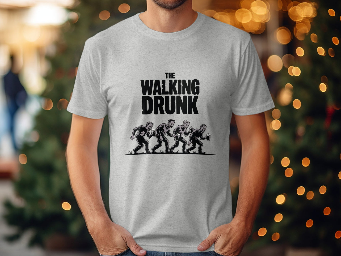 The Walking Drunk Funny Evolution Tee Shirt product