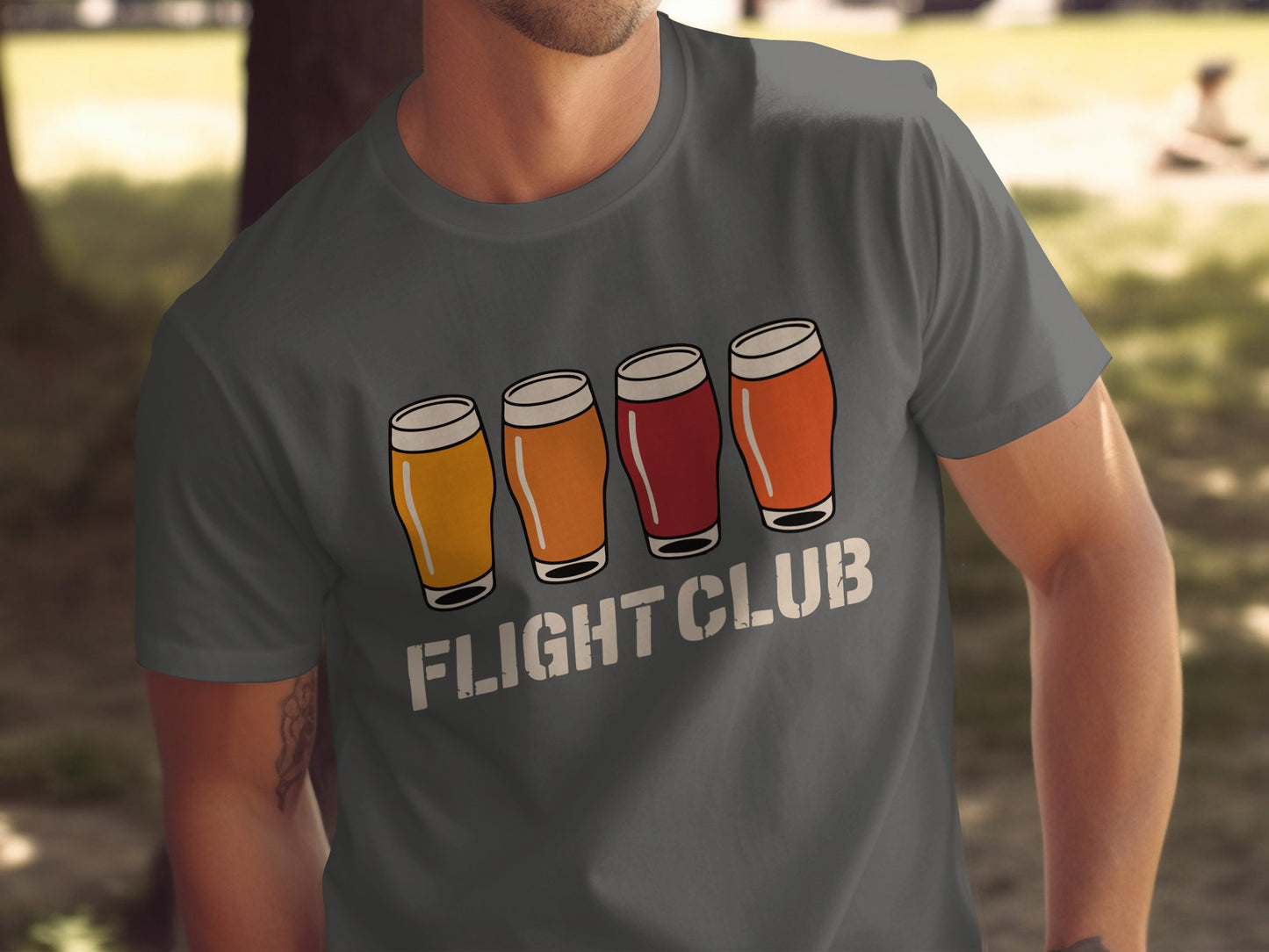 Flight Club Beer Glasses Graphic T-shirt product type