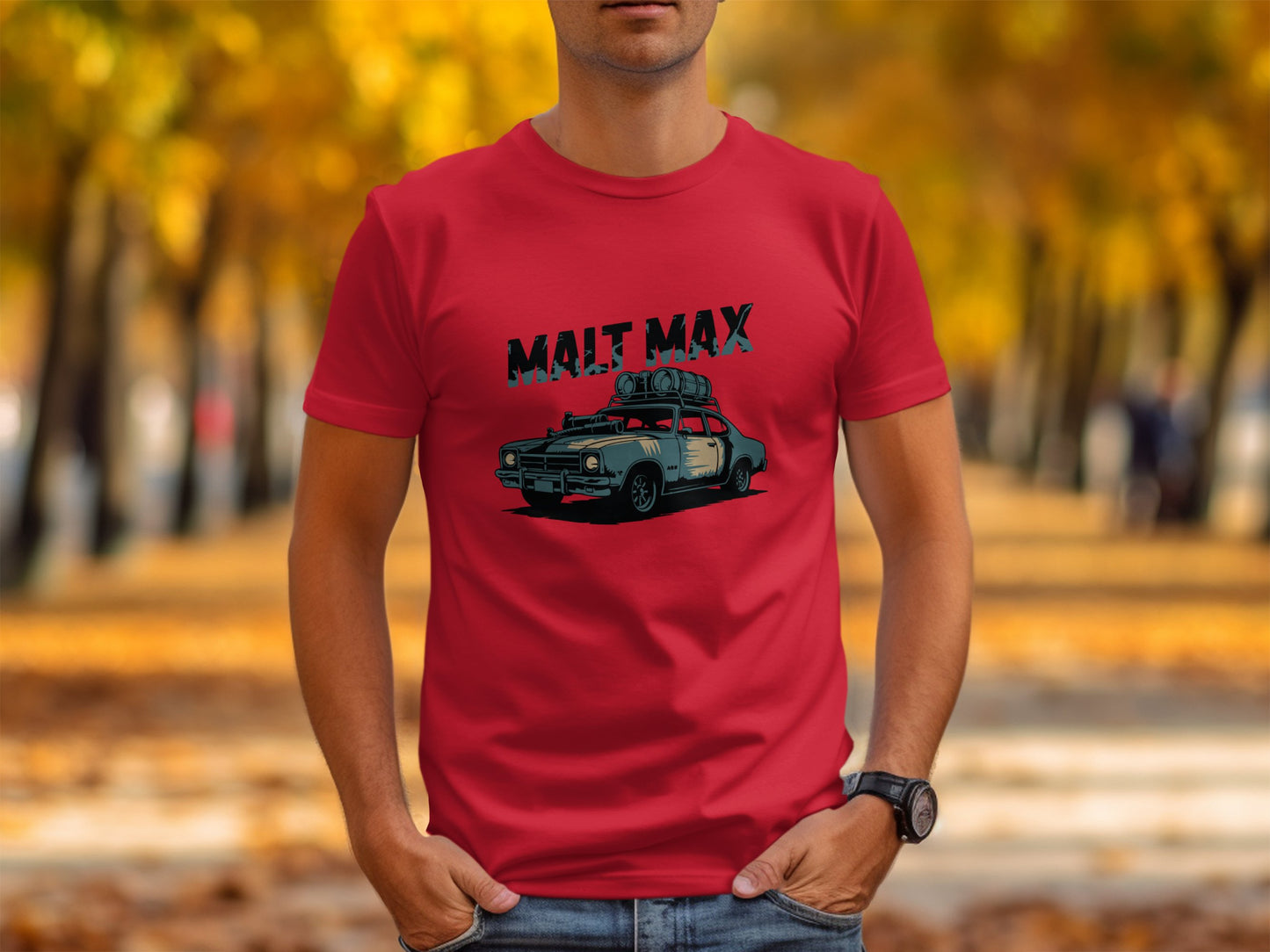 Malt Max Graphic Red Casual T-Shirt product type