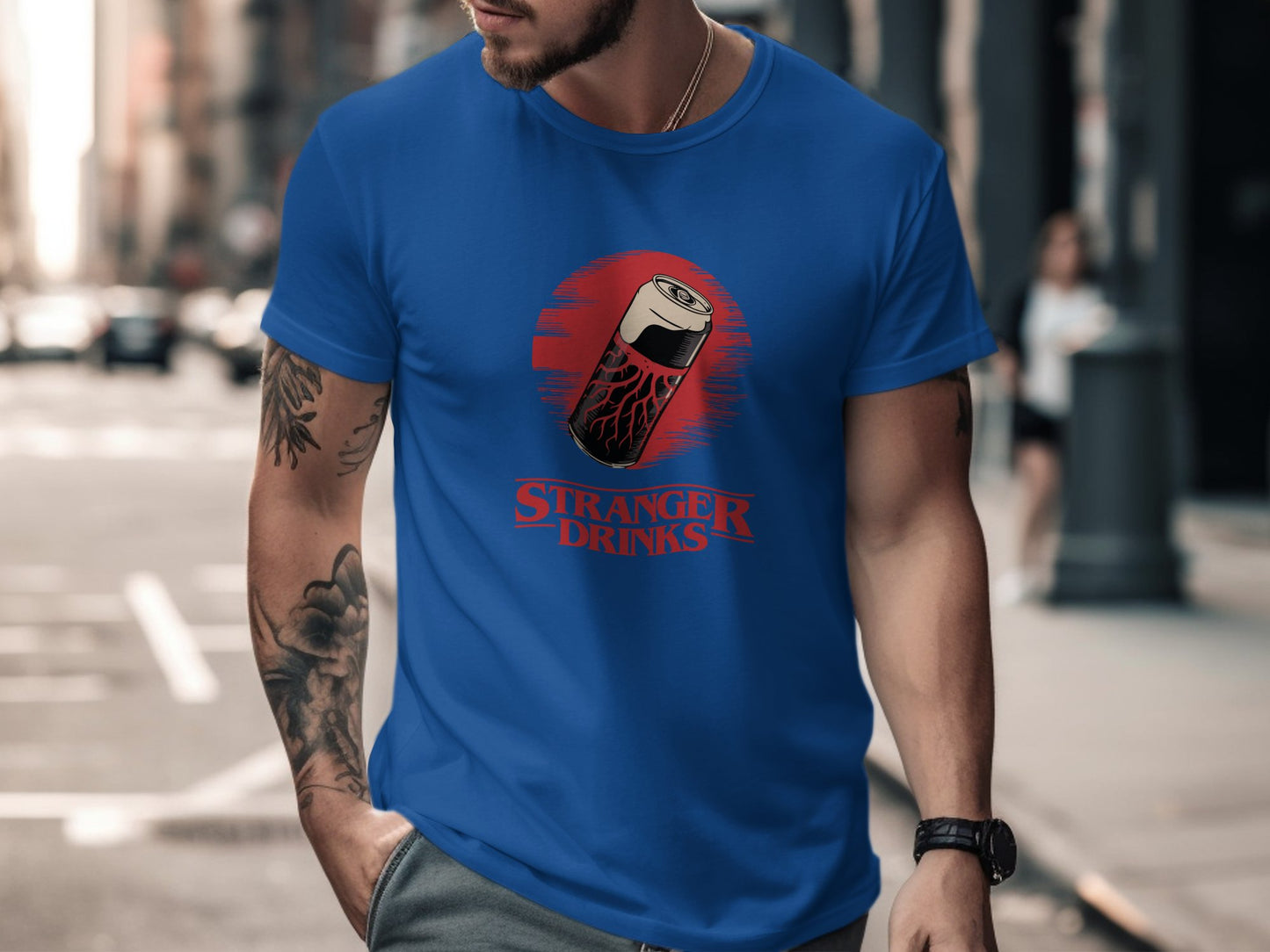 Stranger Drinks Can Graphic Design T-shirt product