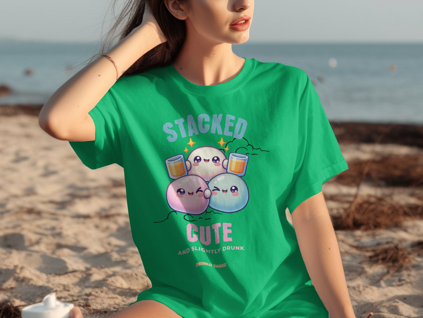 Stacked Cute and Slightly Drunk Graphic Tee product