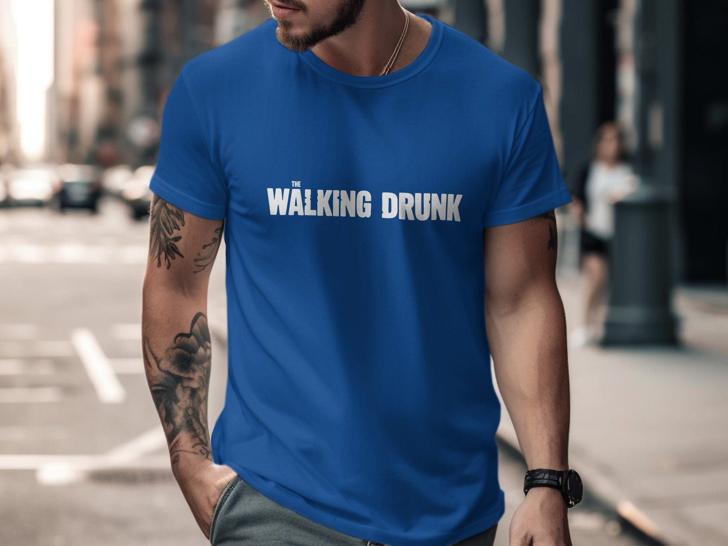 The Walking Drunk Graphic Tee Fun Casual Product Type