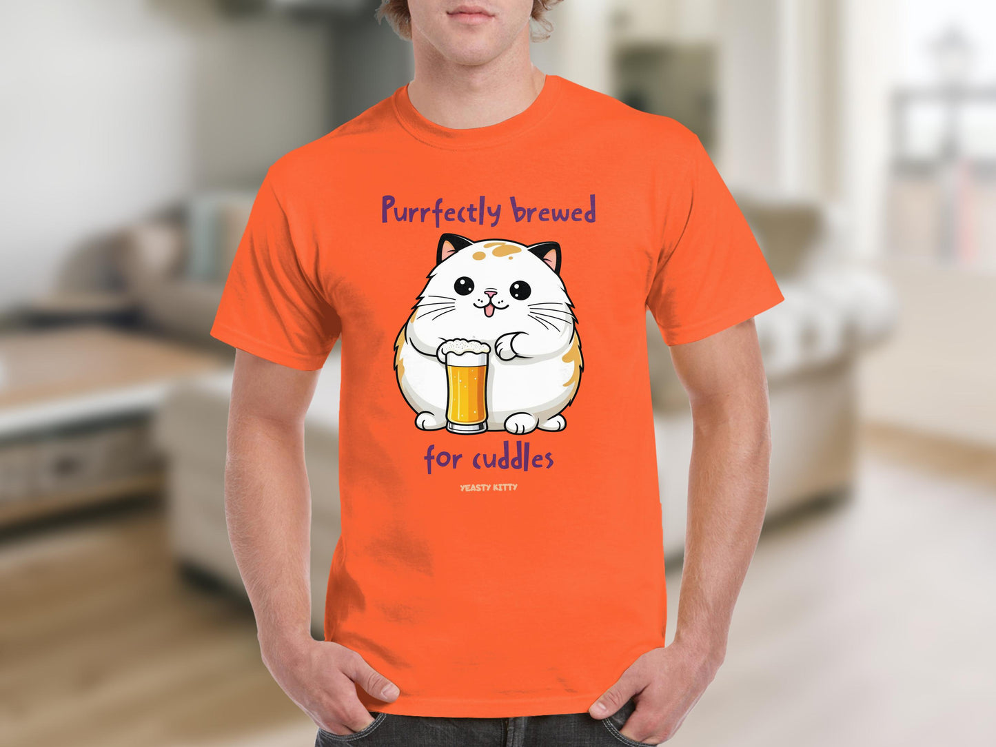 Purrfectly Brewed For Cuddles Cat T-Shirt product type