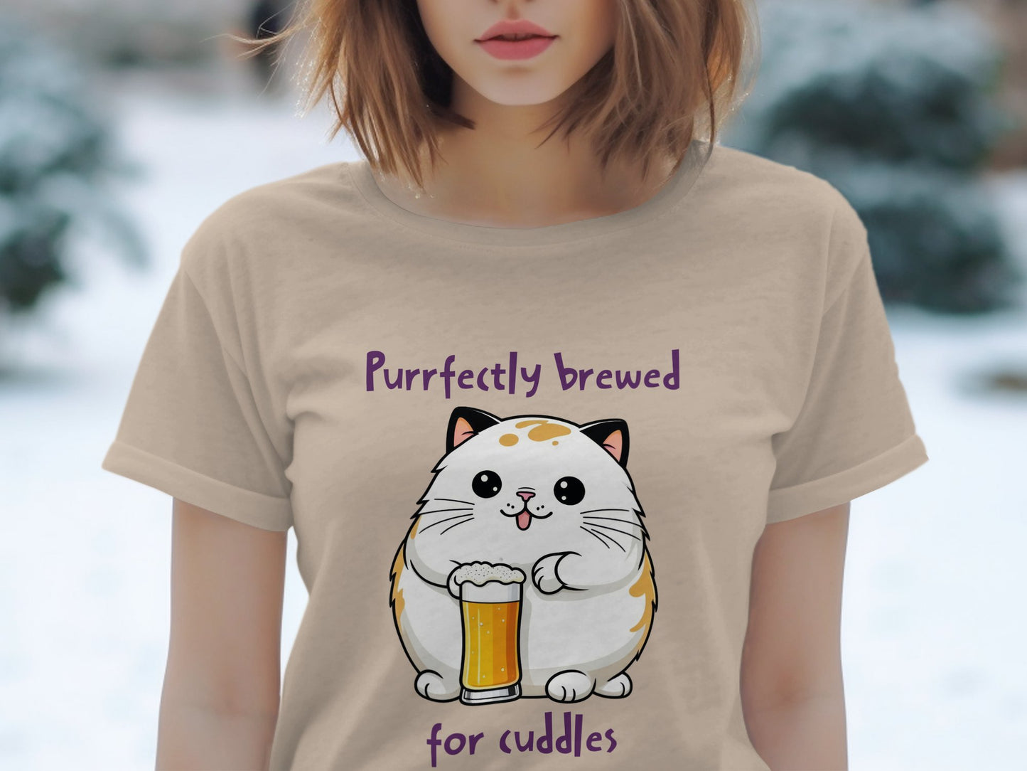 Purrfectly brewed for cuddles cat lover t-shirt product type