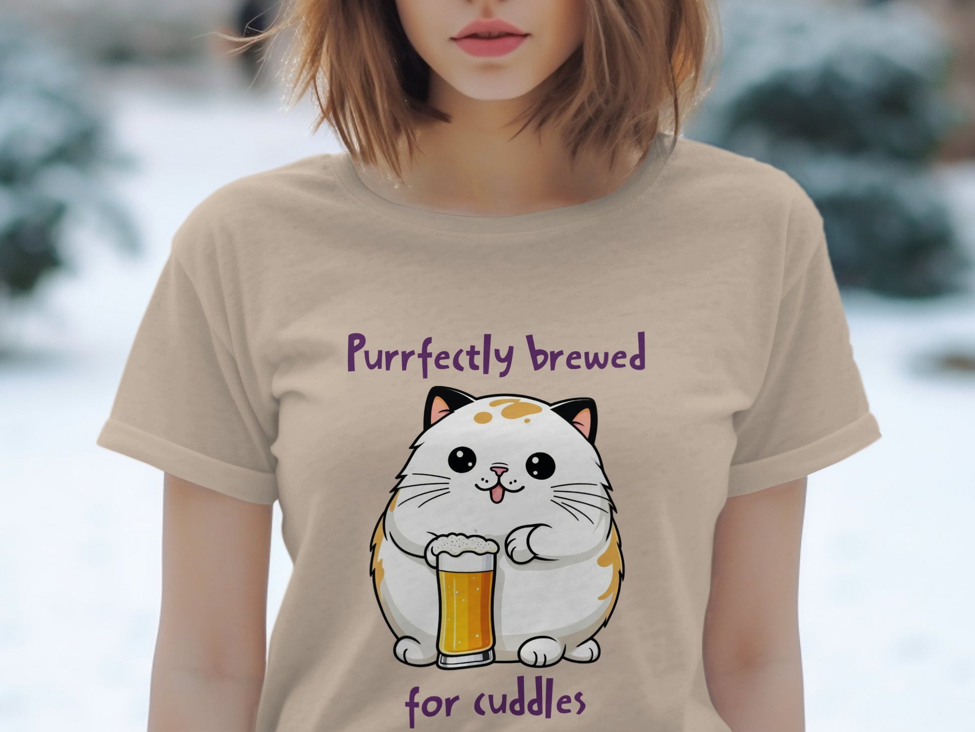 Purrfectly brewed for cuddles cat lover t-shirt product type