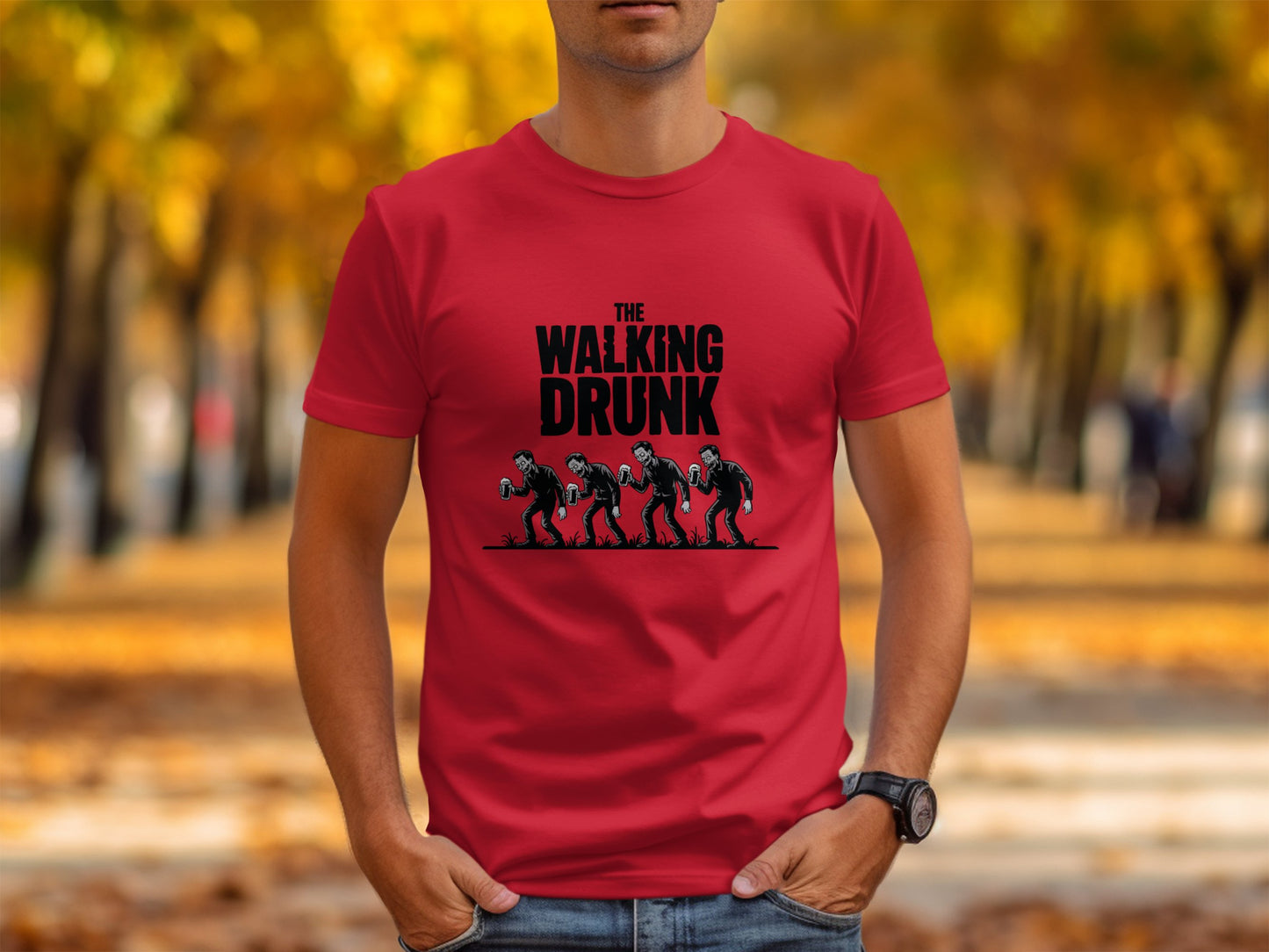 The Walking Drunk Funny Zombie Evolution T-shirt product