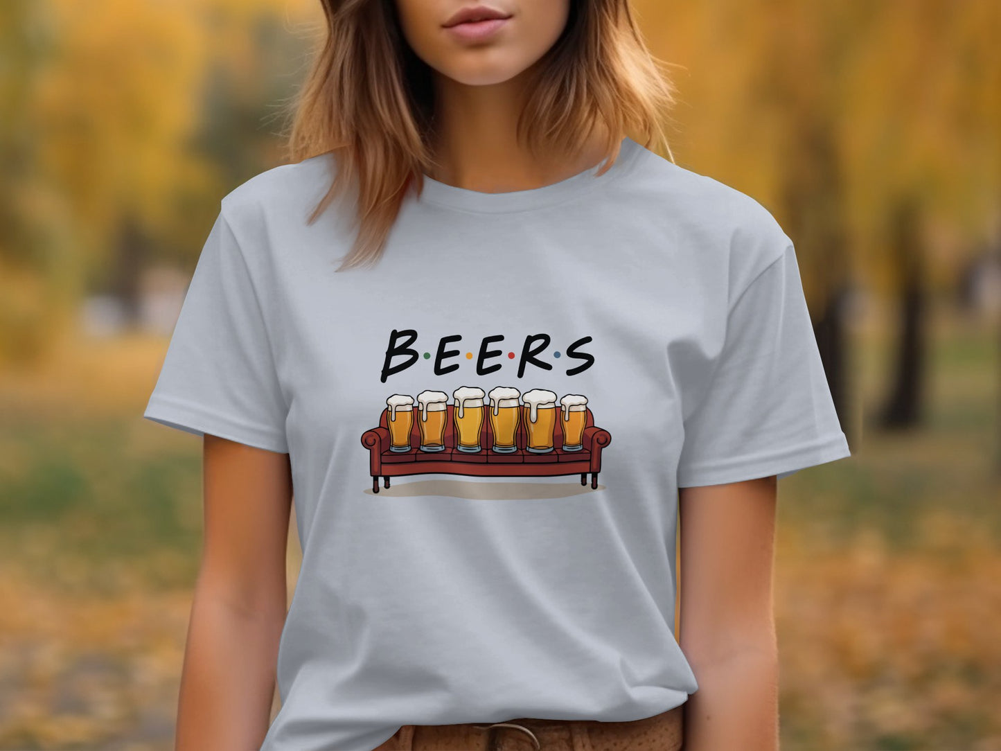 Beers Print Casual Graphic Tee Shirt product