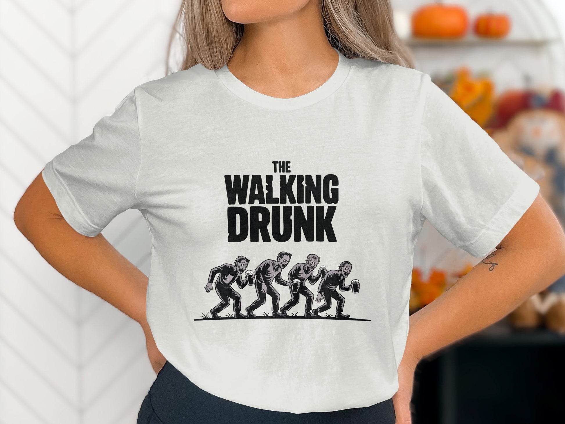 The Walking Drunk Novelty Graphic Print T-shirt product type