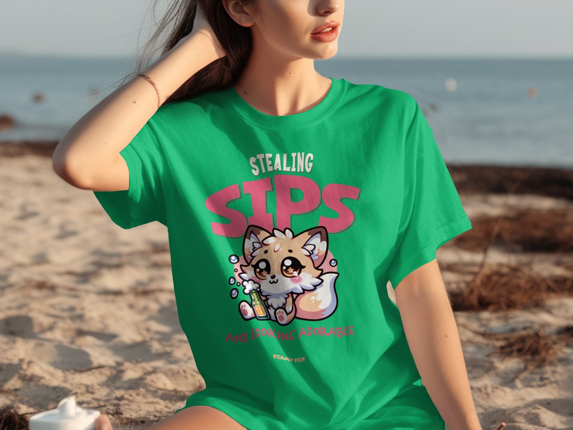 Stealing Sips And Looking Adorable Graphic Tee product