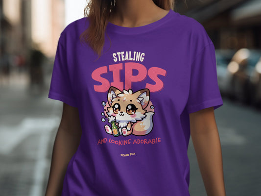 Stealing Sips And Looking Adorable T-shirt product
