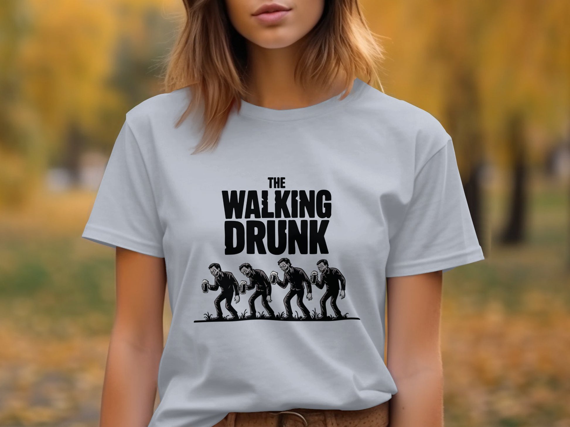 The Walking Drunk Funny Phrase Graphic T-shirt product type