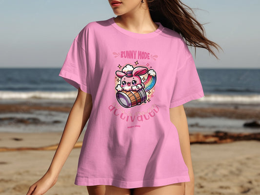 Bunny Mode Activated Adorable Pink T-Shirt product