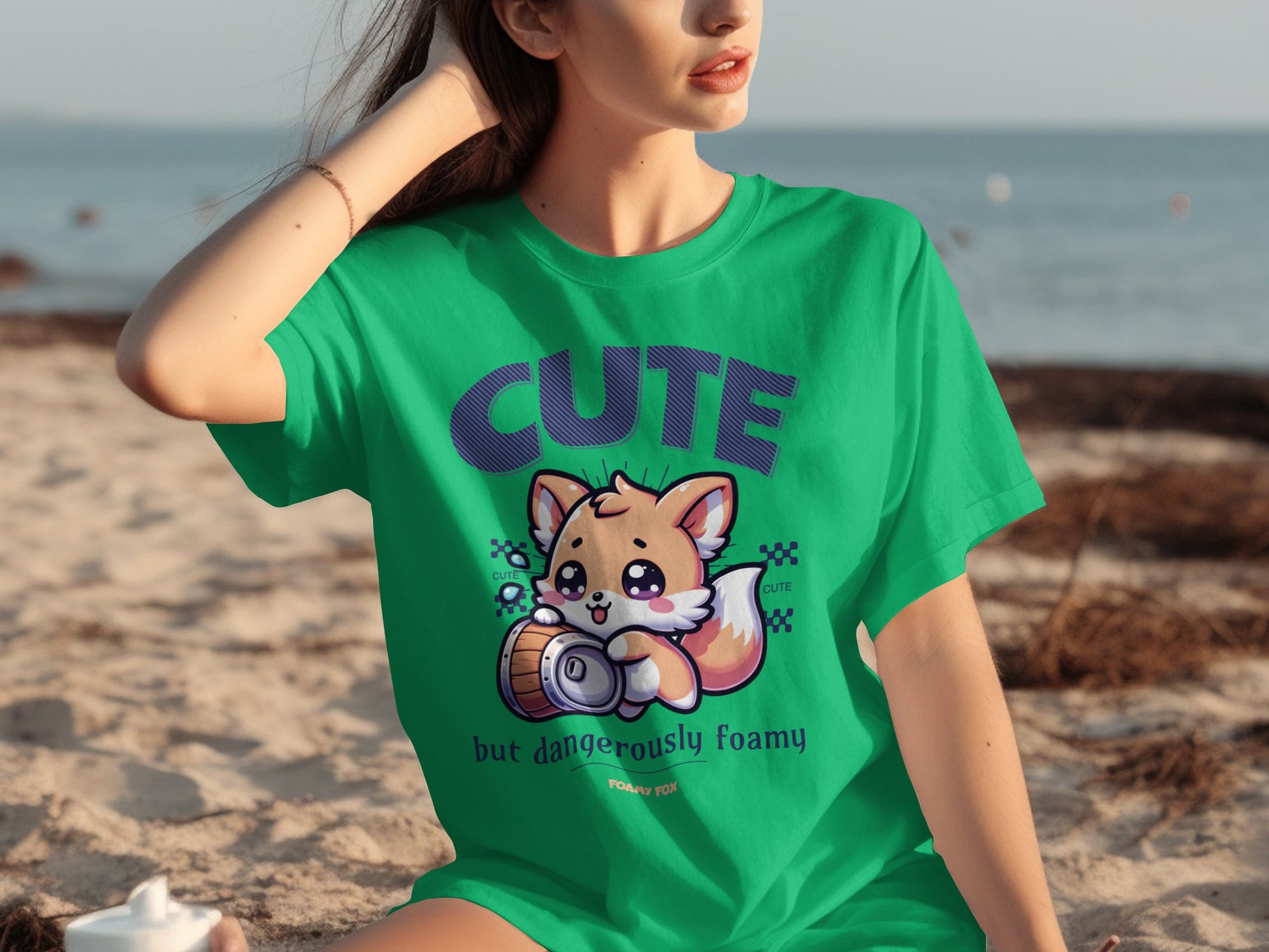 Cute But Dangerously Foamy Fox Oversized Product Type