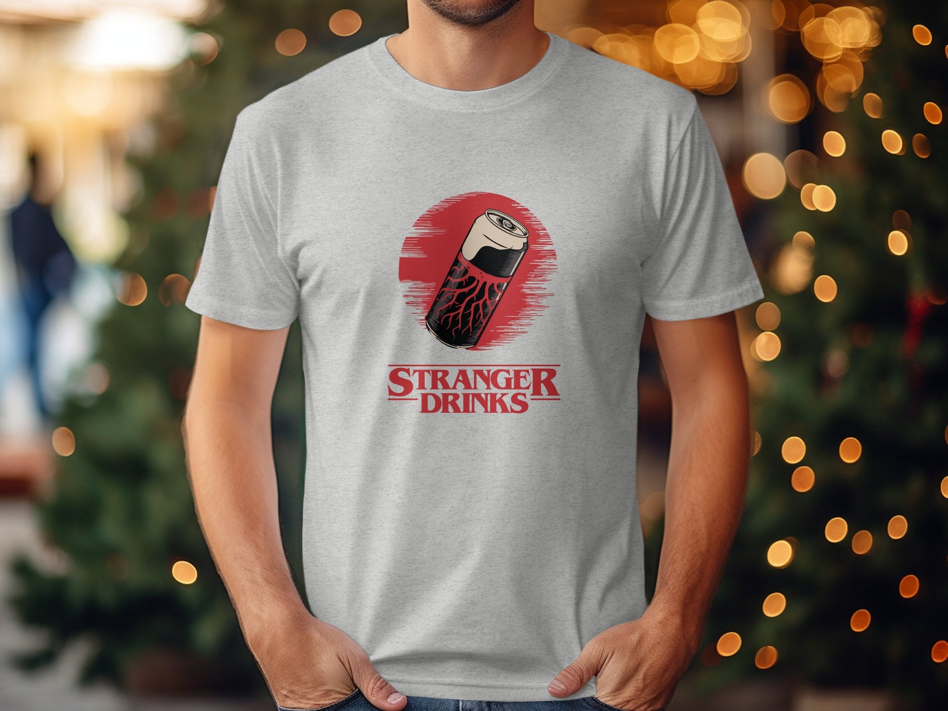 Stranger Drinks Graphic Tee Shirt Cool Novelty product