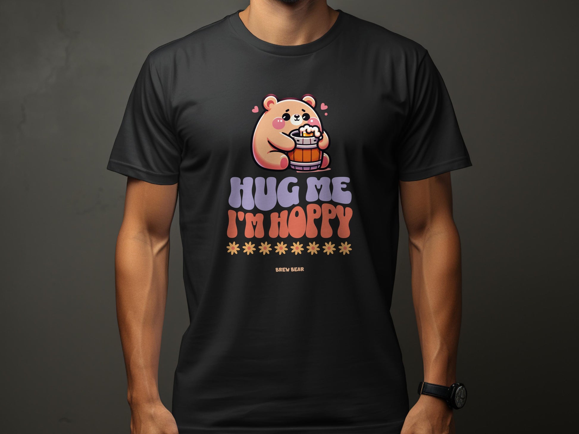 Hug Me I'm Hoppy Brew Bear Graphic Tee product