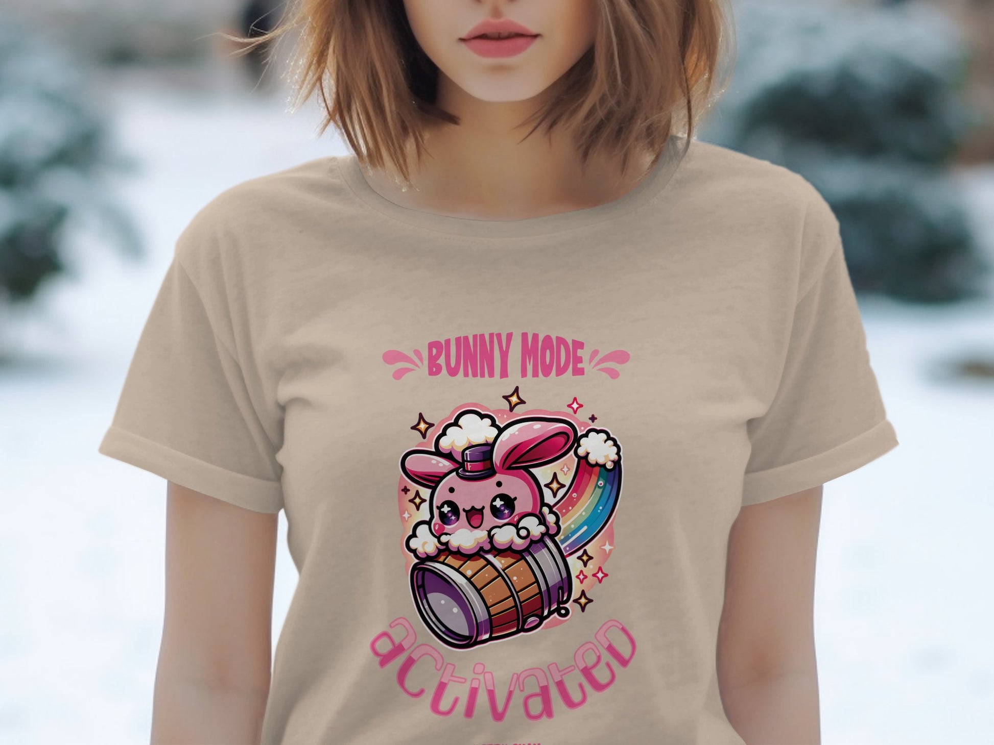 Bunny Mode Activated Graphic T-Shirt for Women product type