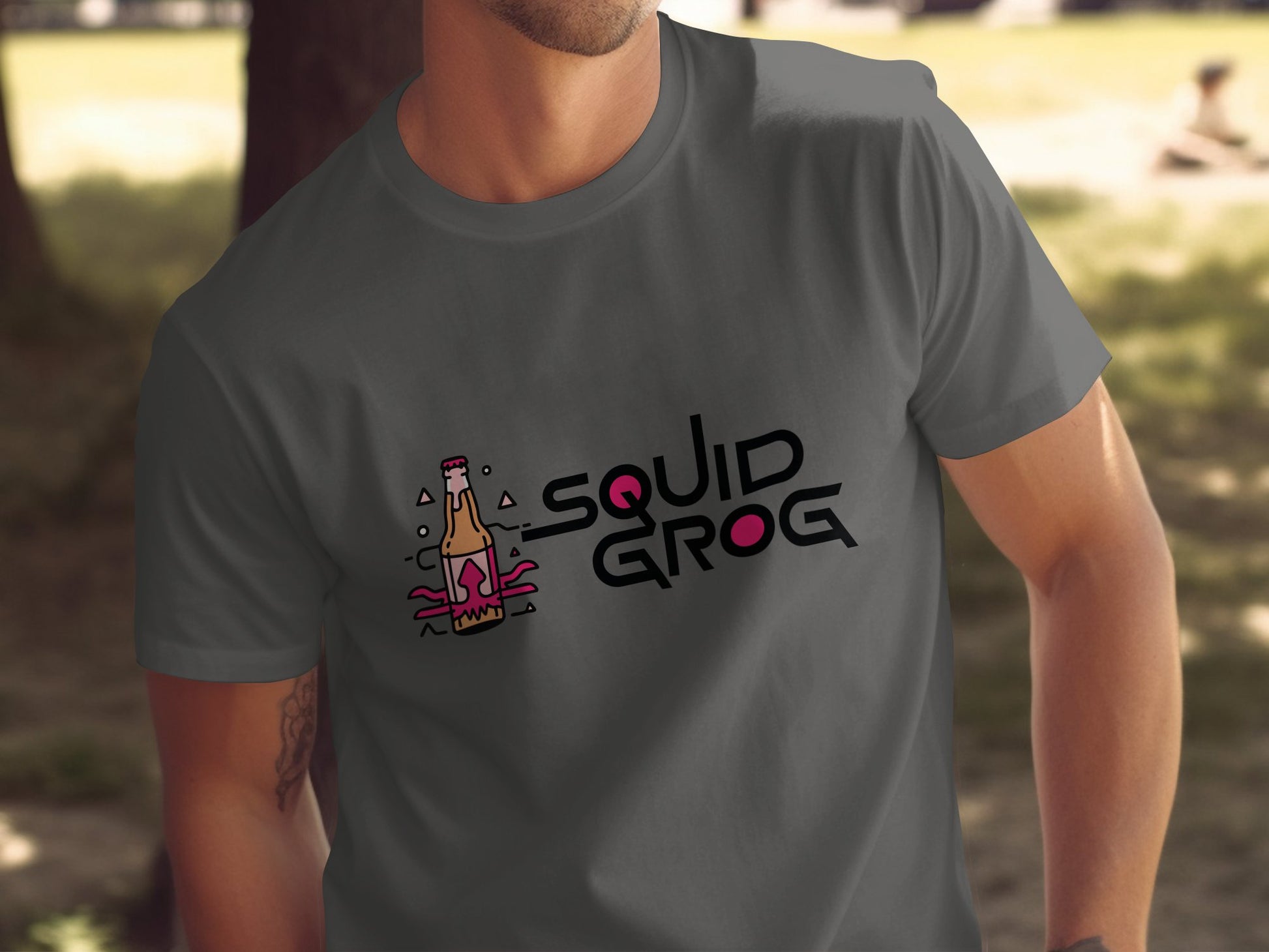 Squid Grog Printed T-Shirt Casual Graphic Apparel product type