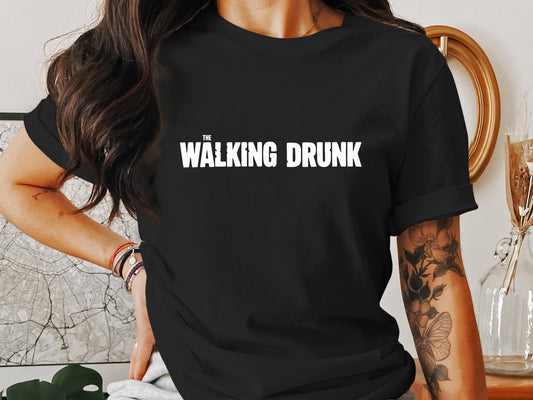 The Walking Drunk Funny Graphic Printed T-Shirt product