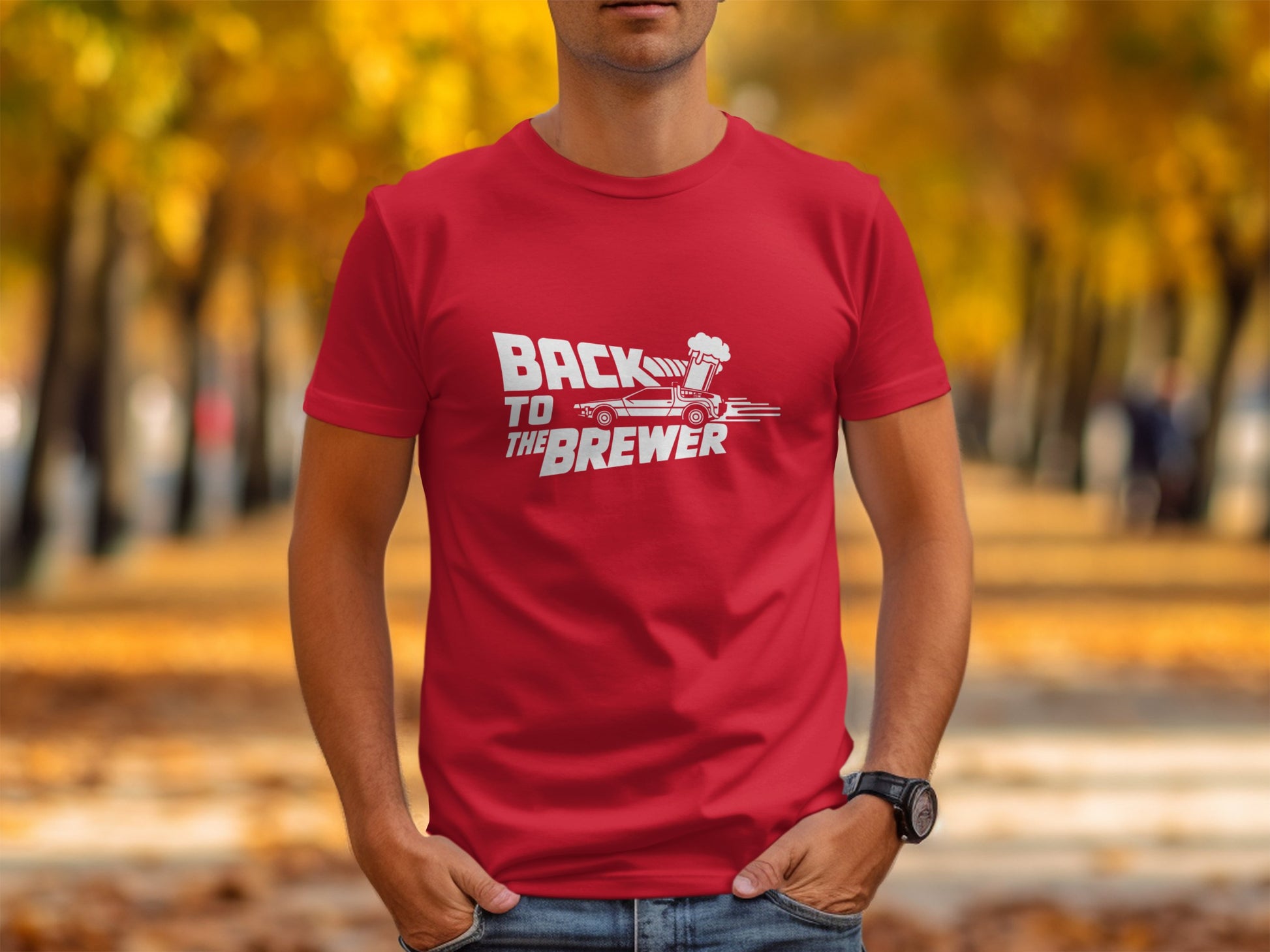 Back to the Brewer Graphic Red T-Shirt product type