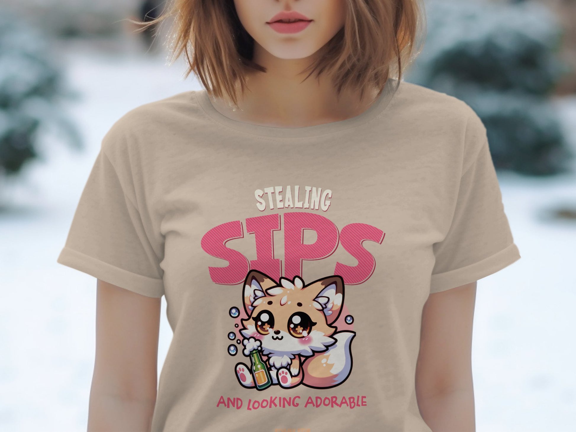 Stealing Sips And Looking Adorable Graphic Tee product