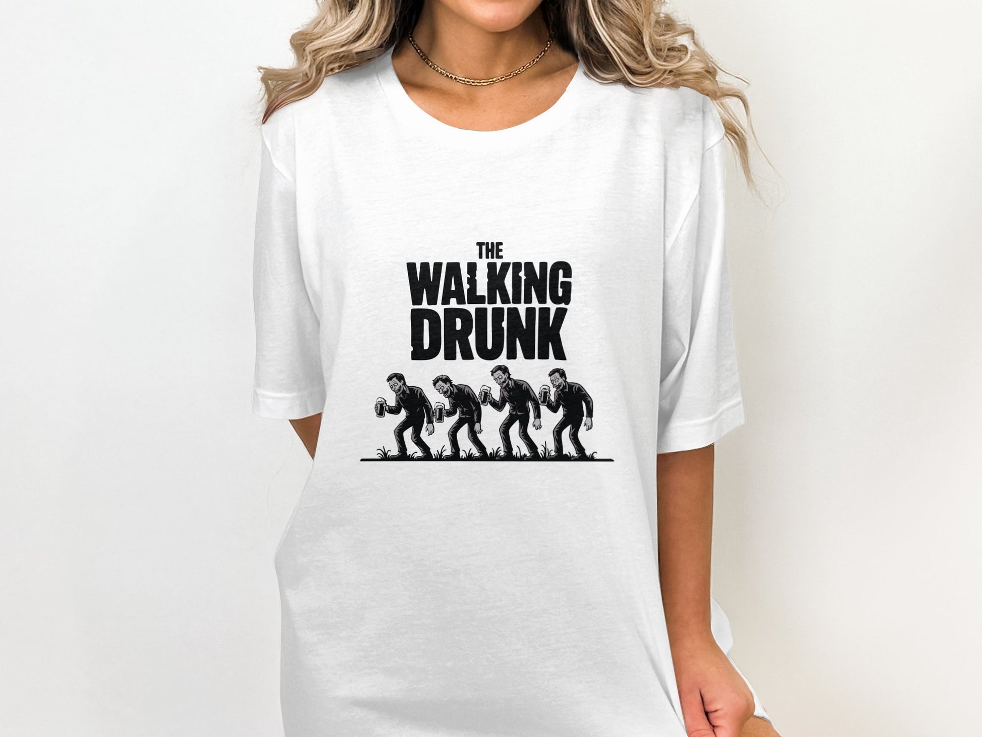 The Walking Drunk Graphic Tee Fun Statement Shirt product