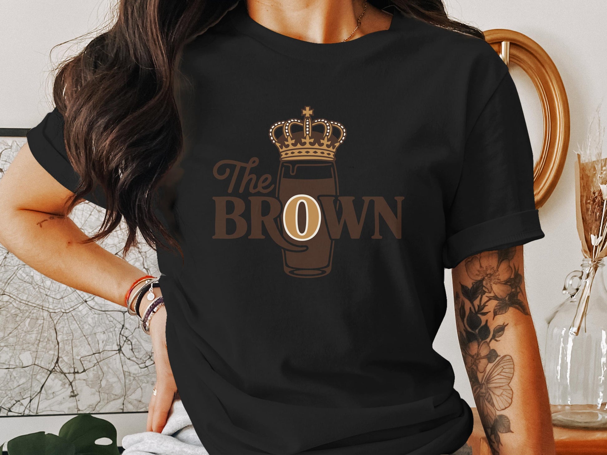 The Brown Shirt with Crown and Pint Design product type